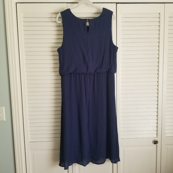 Cato navy sleevless beaded neckline dress - Picture 7 of 7